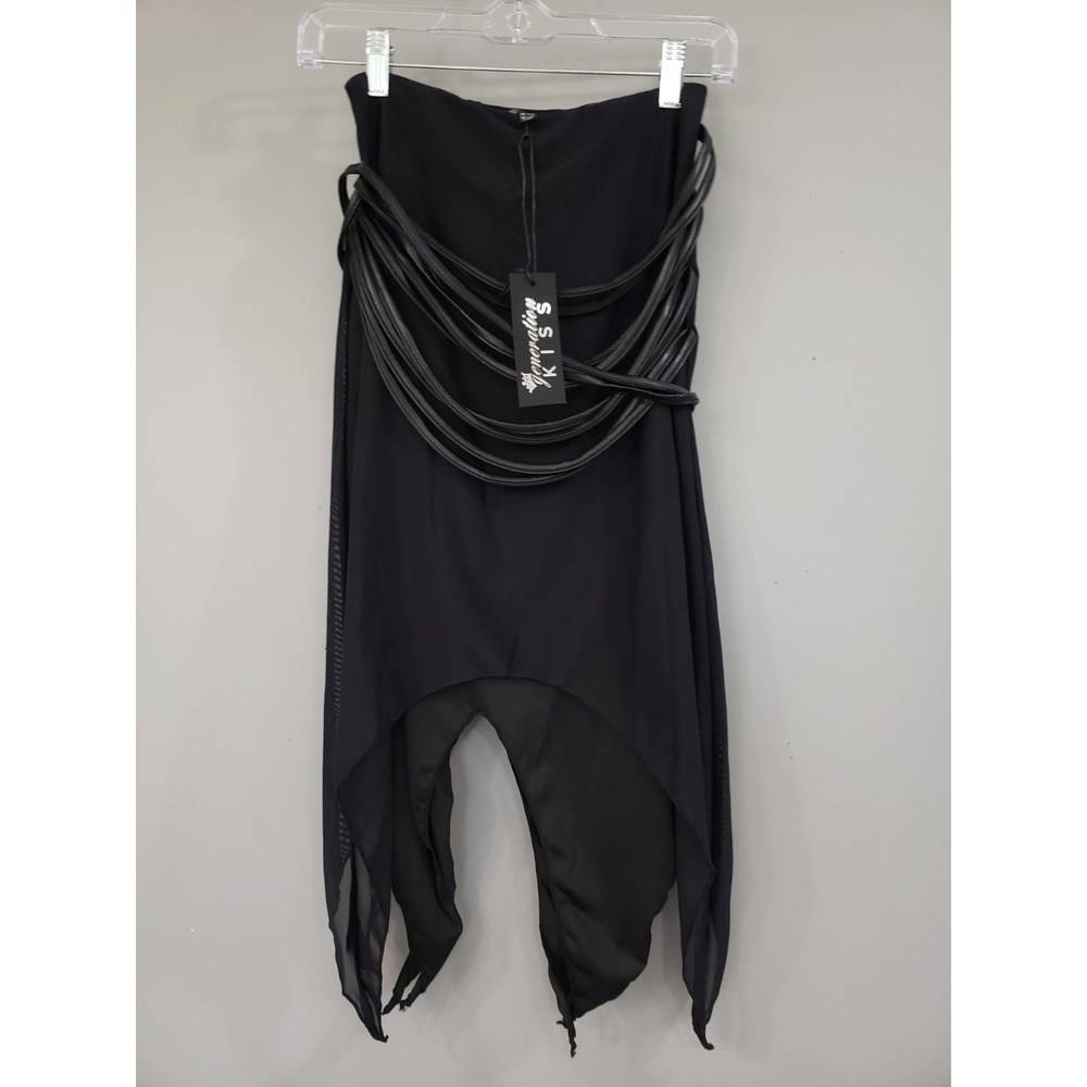 NEW Generation Kiss Dolls Kill layered strappy handkerchief skirt shark bite emo